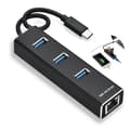 Miniatyrbild 1 av 4: Stationär USB C 3.0-hubb med 3 USB-portar 1 Ethernet-port Nätverksadapter Multimedia Snabb dataöverföring