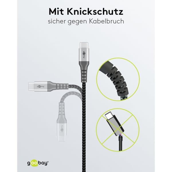 Goobay USB 2.0 Typ C - A MM-kabel - grå - 1 m