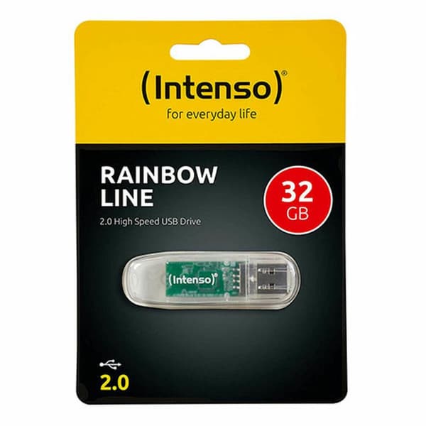 USB-minne INTENSO 3502480 32 GB Svart Transparent 32 GB DDR3 SDRAM