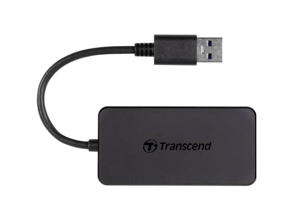 Transcend HUB2, USB 3.2 Gen 1 (3.1 Gen 1) Type-A, Svart, CE/FCC/BSMI/KC/RCM/EAC, USB, 5 V, 0.9 A