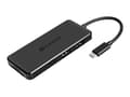 Pikkukuva 1 / 5: Transcend 6-in-1 USB Type-C Hub HUB5C - Keskitin - 2 x USB 3.1 Gen 1 + 1 x USB 3.1 Gen 2 + 1 x USB-C (virtalähde) - pöytäkone