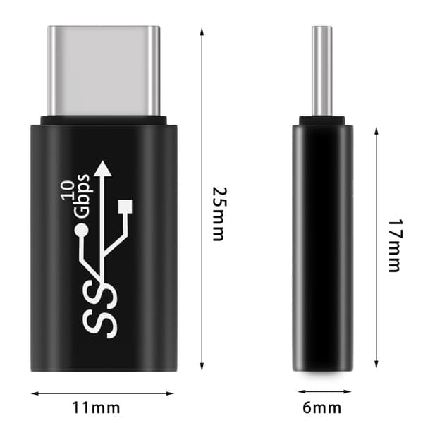 INF Type-C hun til hun adapter - 2-pak datakonverter