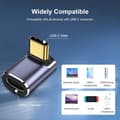 Miniatyrbillede 6 af 6: INF Type-C Han til Hun Adapter 2-pak - 100W, 20Gbps, 4K60Hz