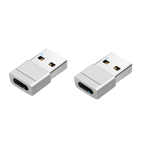 INF Kompakti USB - Type C -sovitin - Moonlight Silver 2-pakkaus