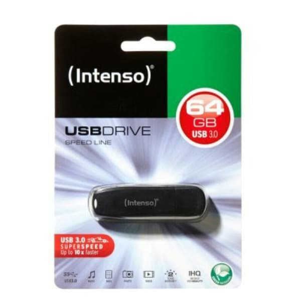 USB-minne INTENSO 3533490 USB 3.0 64 GB Svart