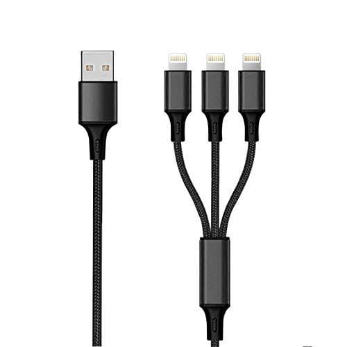2GO 797155 USB-kabel 1,5 m USB B USB C/Micro-USB B/Lightning Black (797155)