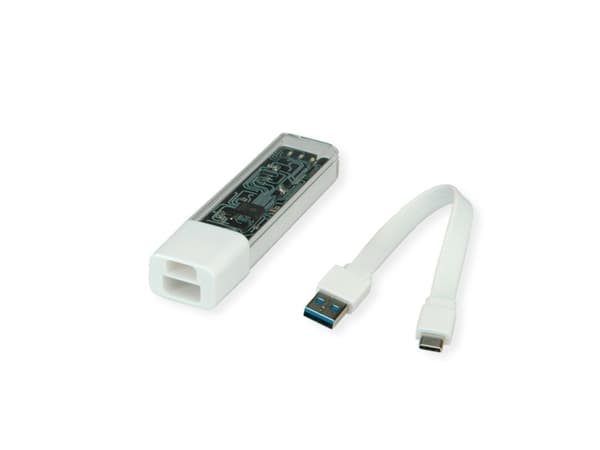 ROLINE USB 3.2 Gen 1-hubb, 4 portar, A+C värdanslutningskabel