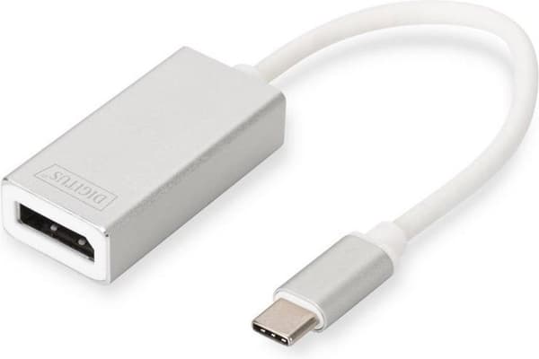 DIGITUS Adapter USB3.0/C -> DP 4K 20cm VL100 Hvid