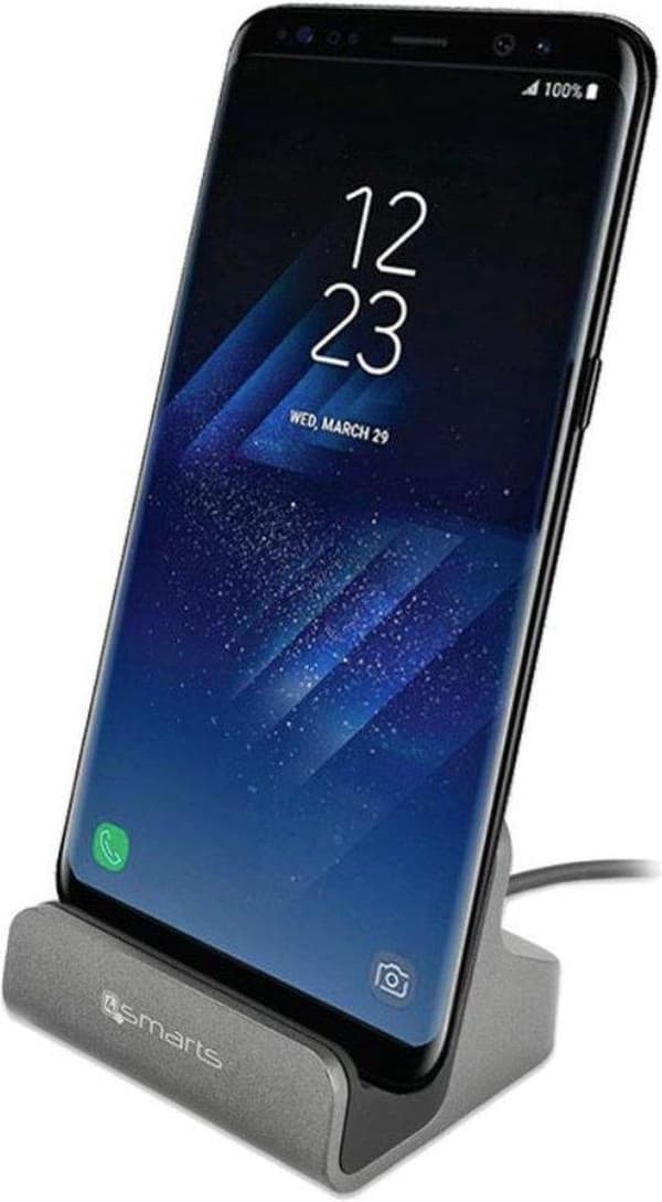 4Smarts VoltDock USB-C Holder med Oplader Grå