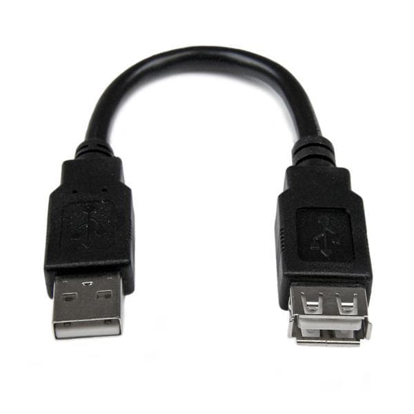 StarTech.com USB2.0-förlängning - USB-A-förlängningskabel - M/F - USB-förlängningskabel - USB typ A 4-stift (M) - USB typ A 4-stift (F) - 15 cm (USB/U