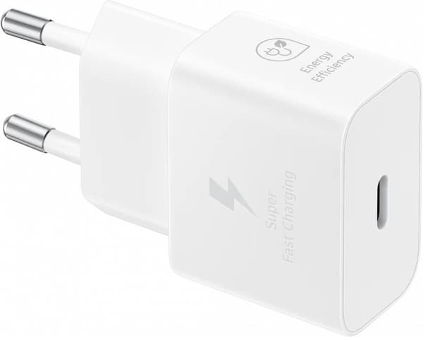 Original Samsung 25W Energieffektiv USB-C strømadapter - Uden kabel - Hvid