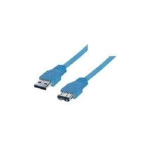 Shiverpeaks BASIC-S - USB forlængerkabel - USB3.0 (M) til USB3.0 (W) - 5,0m - støbt - Blå (BS77135)