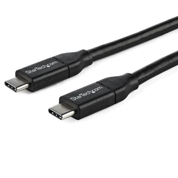 StarTech.com 1m USB-C till USB-C-kabel med 5A/100W strömförsörjning - M/M - Vit - USB 2.0 - USB-IF-certifierad - USB-C-laddningskabel - USB-kabel - US