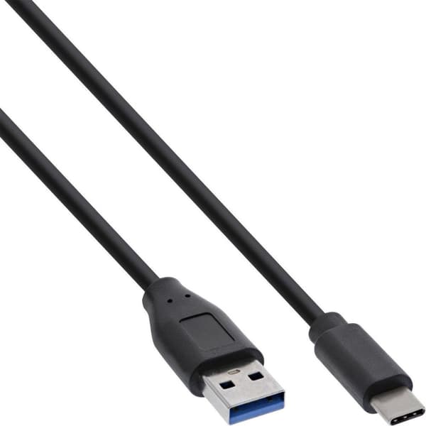 InLine 1m, USB3.1-C/USB3.1-A USB-kabel USB 3.2 Gen 2 (3.1 Gen 2) USB C USB A Sort