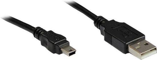 Bra anslutningar - USB 2.0 anslutningskabel - USB typ A (M) - mini USB typ B 5-stift (M) - 5,0 m (USB 2.0) - svart (3310-AM5)