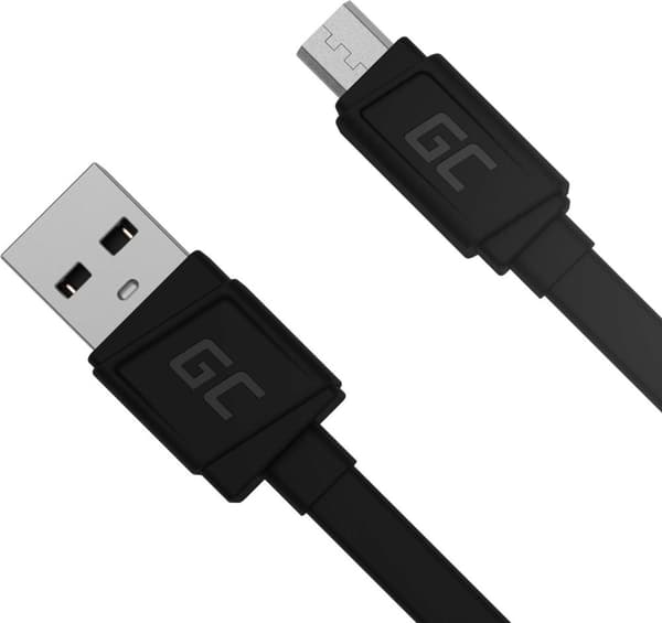 GC Micro USB | 25 cm kabel, laddningskabel, snabbladdningskabel, höghastighetsdata och synkronisering, kompatibel med Quick Charge 3.0 för Samsung, Xi
