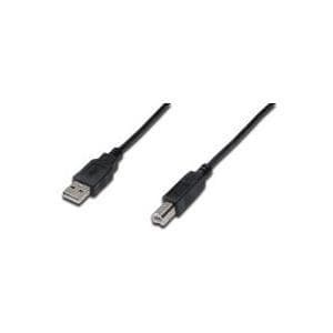 Digitus ASSMANN - USB-kaapeli - USB-tyyppi A, 4-nastainen (M) - USB-tyyppi B, 4-nastainen (M) - 3 m (USB/USB 2.0) - muotoiltu - musta (AK-300102-030-S