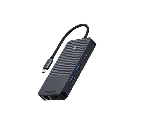 Rapoo USB-C 10-i-1 Multiport Adapter Svart