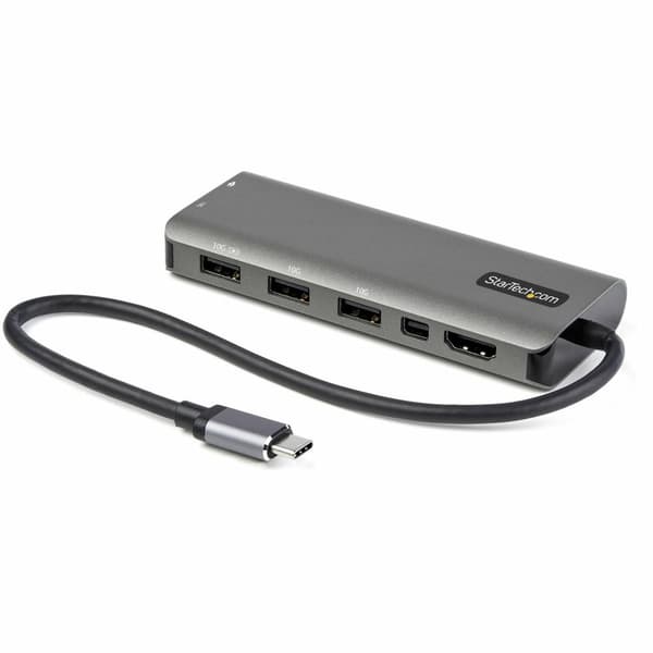 StarTech.com USB-C-moniporttinen sovitin - USB-C HDMI- tai Mini DisplayPort 4K 60 Hz - 100 W virransyötön läpivienti - 4-porttinen 10 Gbit/s USB-keski