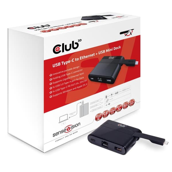 MINI USB 3.0 TYYPIN C TELAKKAUS RJ45