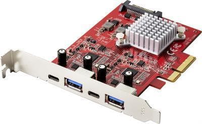Renkforce RF-4679642 2+2-portar USB 3.2 Gen 2-kontrollkort USB 3.2 Gen 2, USB-C™ PCIe (RF-4679642)