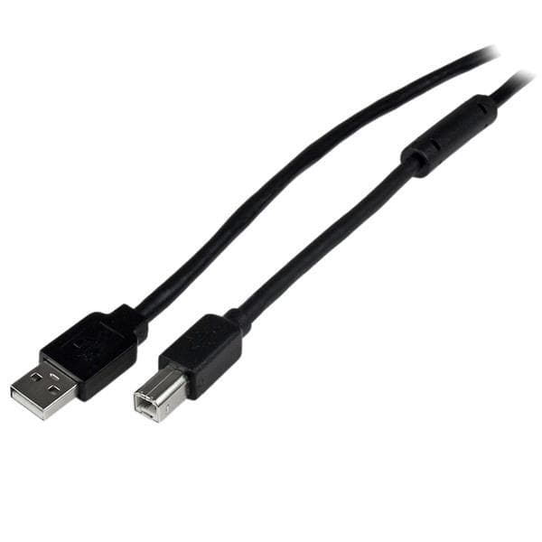 StarTech.com Active USB2.0 A till B-kabel - Hane/Hane - USB-kabel - USB Typ A 4-stift (M) - USB Typ B 4-stift (M) - 20,0 m (USB/USB2. 0) - Svart (USB2