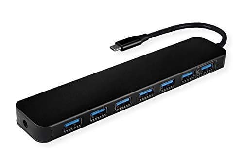 VÄRDE USB3.2 Gen1 Hub, 7x USB A, Typ C med strömförsörjning