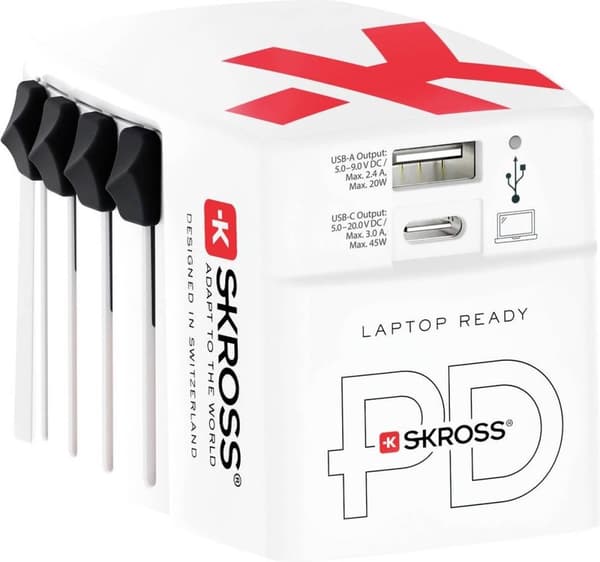 Skross 1302332 rislæsser World AC45PD Hvid
