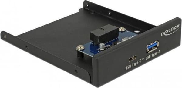 Delock 63962 enhetsfack panel 8,89 cm (3,5 tum) I/O-portar panel Svart