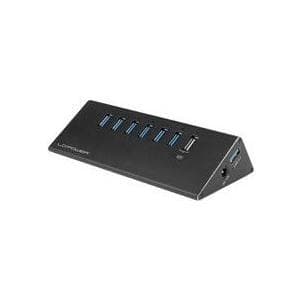 LC Power USB3.0 HUB LC-HUB-ALU-2B-7 7-portars svart detaljhandel
