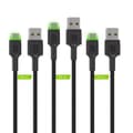 Miniatyrbild 2 av 3: Green Cell KABGCSET03 USB-kabel 2 m USB A USB C Svart