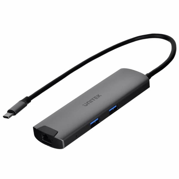 Unitek H1112F aktiv hubb USB-C 5 Gbps, HDMI RJ-45 PD 100 W