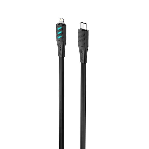 Havit CB6255 - USB-opladerkabel type C til Lightning, 1 m (sort)