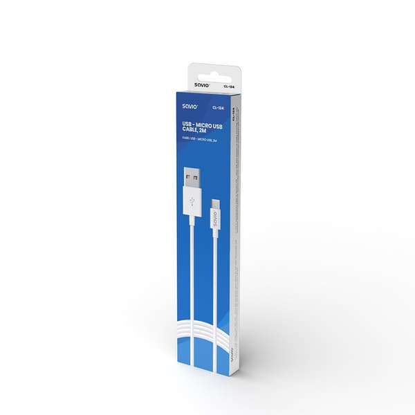 Savio USB – mikro-USB-kabel CL-124