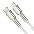 Miniatyrbillede 2 af 3: USB-C kabel til Lightning Baseus Cafule, hvid, strømforsyning, 20W, 1m (hvid)
