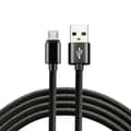 Miniatyrbild 1 av 3: everActive-kabel micro USB 1m - Svart, flätad, snabbladdning, 2.4A - CBB-1MB