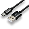 Miniatyrbild 3 av 3: everActive-kabel USB-C 1m - Svart, flätad, snabbladdning, 3A - CBB-1CB