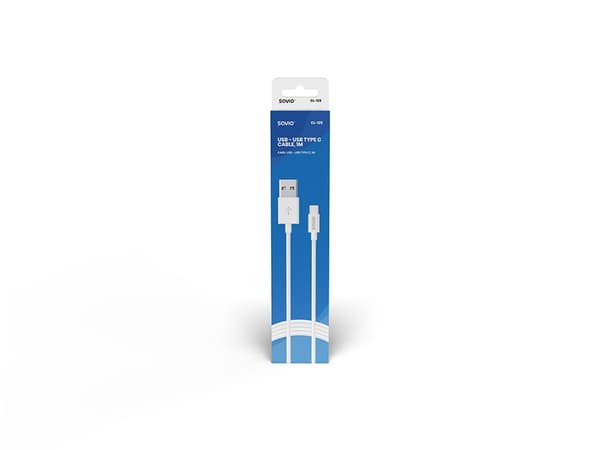 Savio CL-125 USB-kabel 1 m USB 2.0 USB A USB C Hvid
