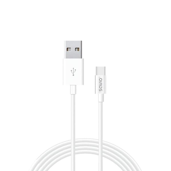 Savio CL-125 USB-kabel 1 m USB 2.0 USB A USB C Hvid