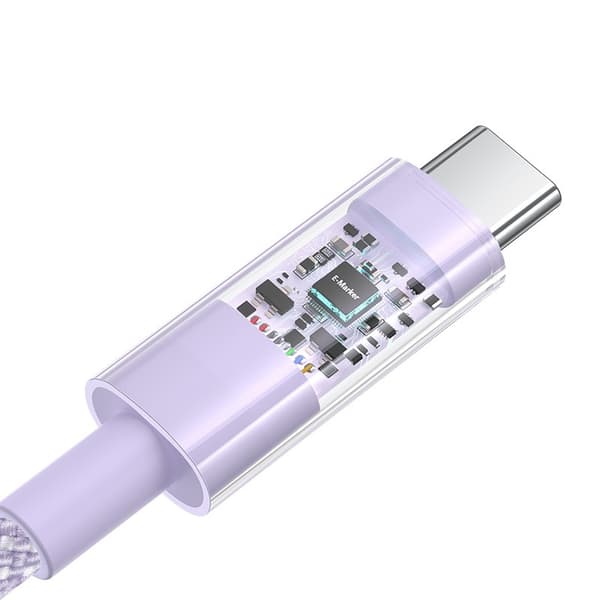 Baseus Gem USB C til USB C hurtigopladerkabel 1 m 100 W lilla