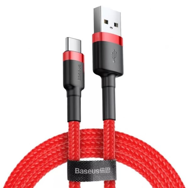 Baseus CATKLF-U09 mobiltelefonkabel Sort, Rød 3 m USB A USB C