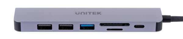UNITEK HUB USB-C H1118A; USB-A x3, USB-C, HDMI, SD, microSD