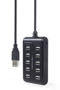 Miniatyrbild 4 av 5: Gembird UHB-U2P10P-01 10-portars USB 2.0-hubb, svart