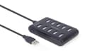 Miniatyrbild 1 av 5: Gembird UHB-U2P10P-01 10-portars USB 2.0-hubb, svart