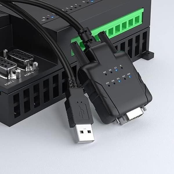 USB till seriekabel-adapter - USB232A-E-A - DB9 - 1m kabel - Kompatibel med Windows/macOS/Linux - 9 LEDar