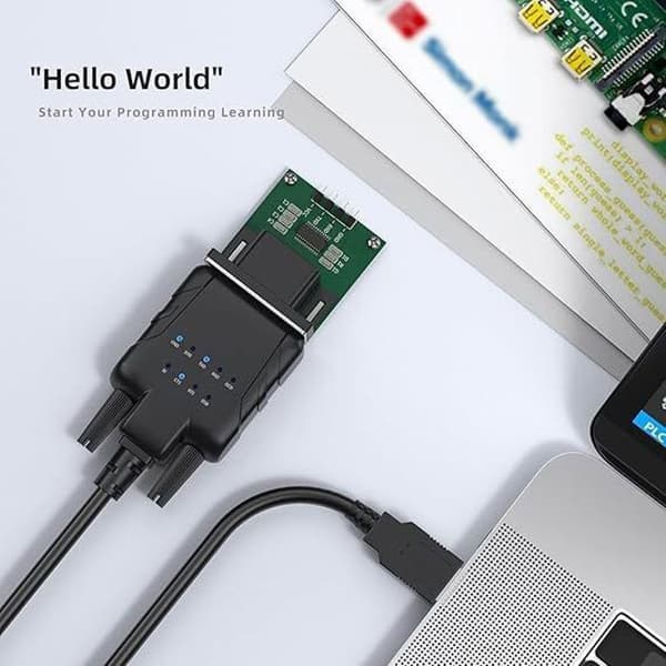 USB till seriekabel-adapter - USB232A-E-A - DB9 - 1m kabel - Kompatibel med Windows/macOS/Linux - 9 LEDar