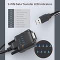 Miniatyrbild 6 av 6: USB till seriekabel-adapter - USB232A-E-A - DB9 - 1m kabel - Kompatibel med Windows/macOS/Linux - 9 LEDar