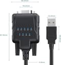 Miniatyrbild 2 av 6: USB till seriekabel-adapter - USB232A-E-A - DB9 - 1m kabel - Kompatibel med Windows/macOS/Linux - 9 LEDar