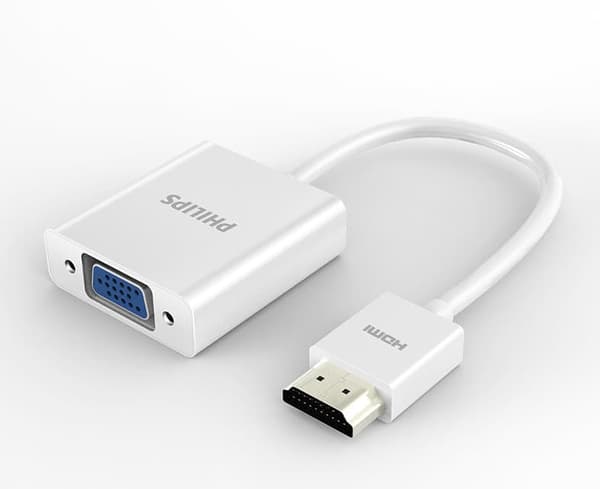 Philips HDMI til VGA-kabelkonverter med lyd-SWR1620 kabel til tilslutning af set-top-boks og projektionsskærm