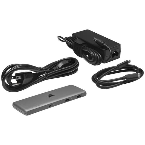 Corsair USB100 Extension Hub - 7 USB-C/UBS-A-portar - 3 USB TypecC-portar - 4 Type-A-portar (CU-9000003-EU)